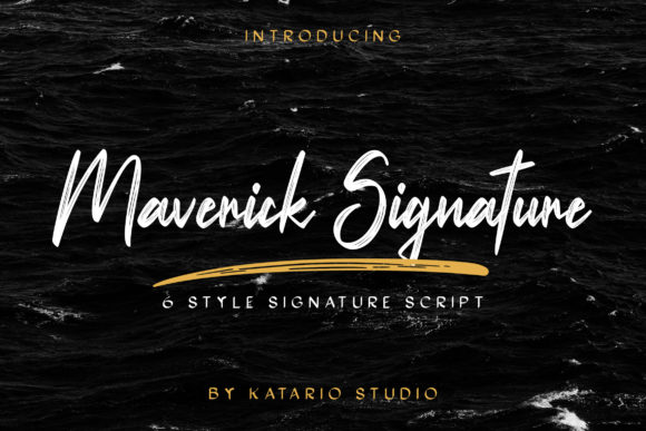 Maverick Signature Font Poster 1