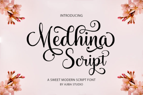 Medhina Script Font Poster 1