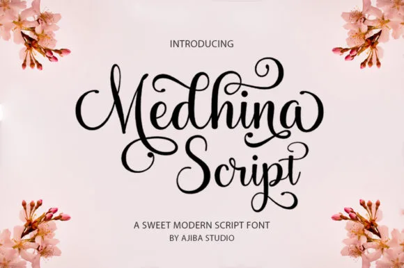 Medhina Script Font Medhina Script Font Poster 1