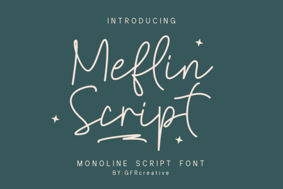 Meflin Script Font Poster 1