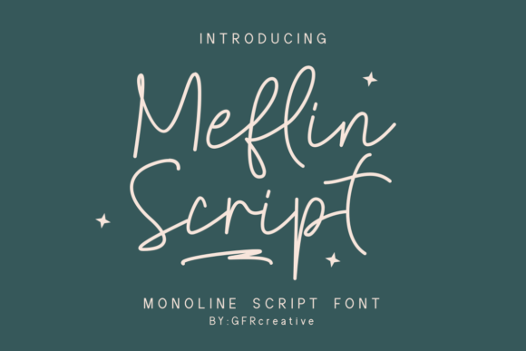 Meflin Script Font Meflin Script Font Poster 1
