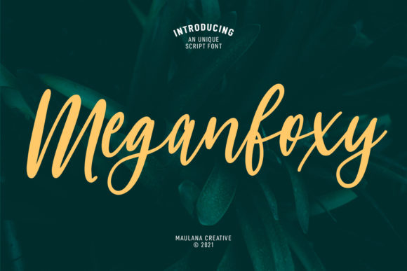 Meganfoxy Script Font Poster 1