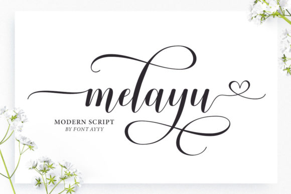 Melayu Script Font Poster 1