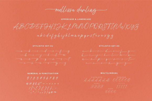 Mellissa Darling Font Poster 7