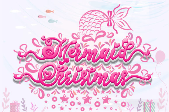 Mermaid Christmas Font