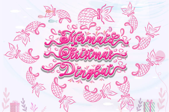 Mermaid Christmas Font Poster 4