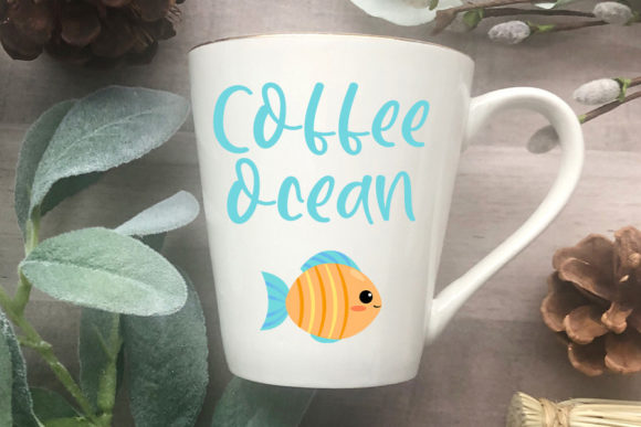 Mermaid Whales Font Poster 3