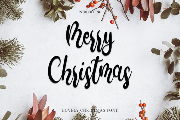 Merry Christmas Font Poster 1