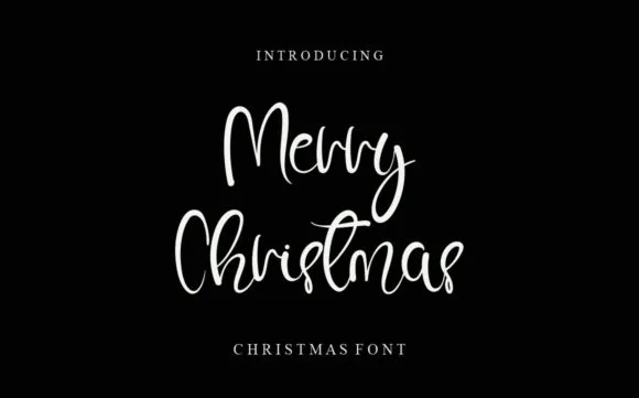 Merry Christmas Font Merry Christmas Font Poster 1