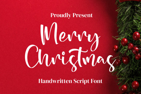 Merry Christmas Font Poster 1