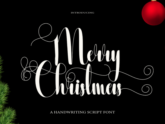 Merry Christmas Font Poster 1