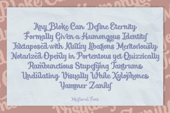 Micfloral Font Poster 7