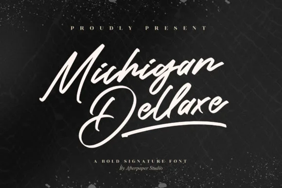 Michigan Dellaxe Font Michigan Dellaxe Font Poster 1