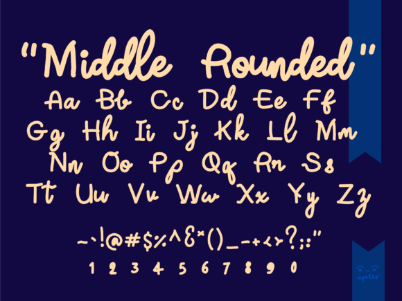 Middle Rounded Script Font Poster 3