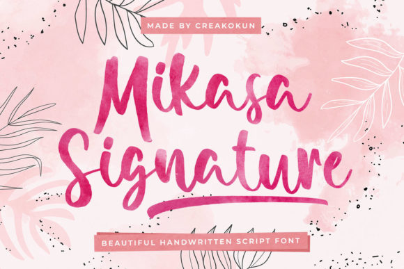 Mikasa Signature Font Poster 1