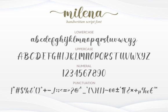 Milena Font Poster 6