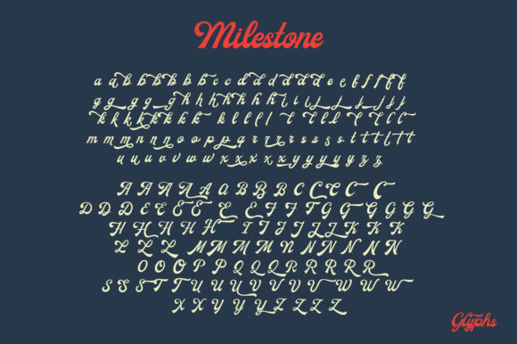 Milestone Font Poster 11
