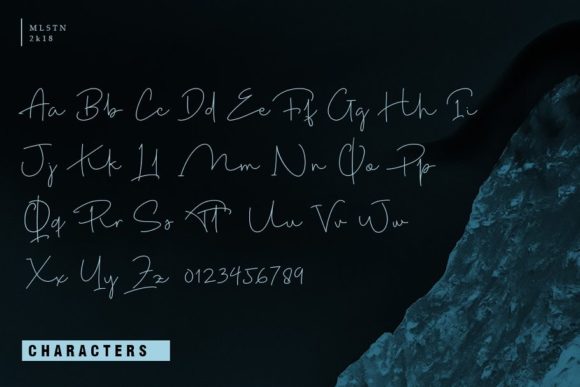Milestone Signature Font Poster 7