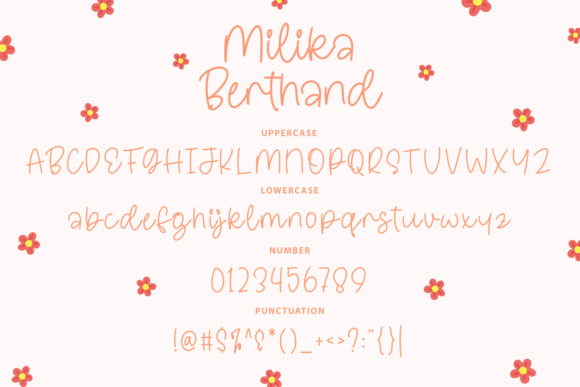 Milika Berthand Font Poster 3