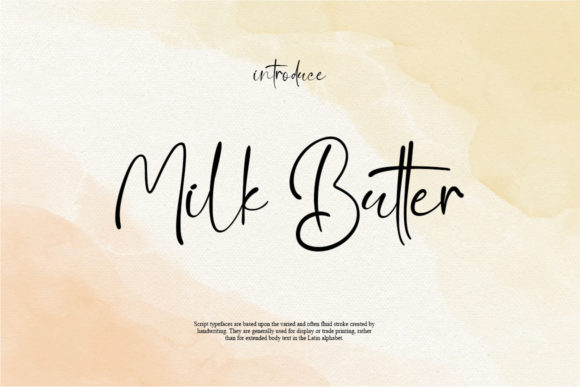 Milk Butter Font Poster 1