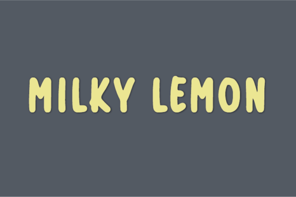 Milky Lemon Font