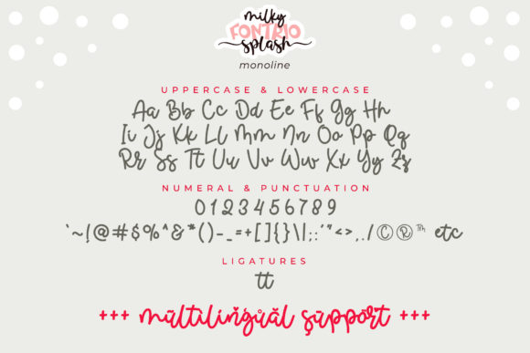 Milky Splash Font Poster 12