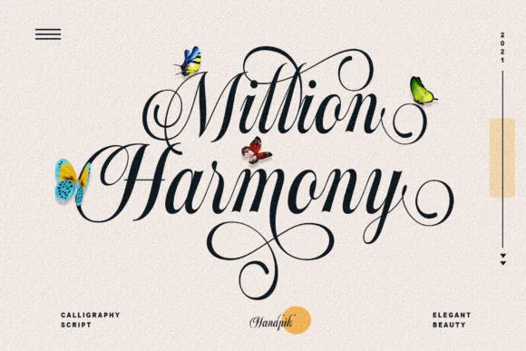 Million Harmony Font Million Harmony Font Poster 1