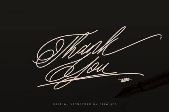 Million Signature Font Poster 11