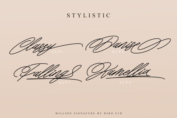 Million Signature Font Poster 9