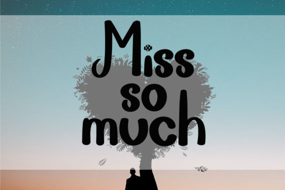 Miss You Mom Font Poster 2