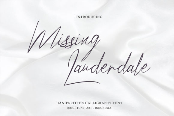 Missing Lauderdale Font Poster 1