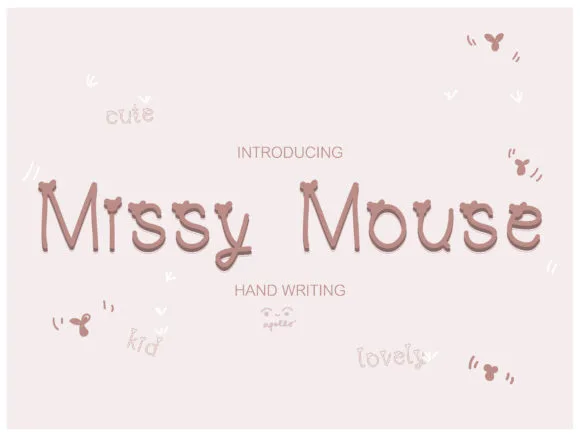 Missy Mouse Font Missy Mouse Font Poster 1