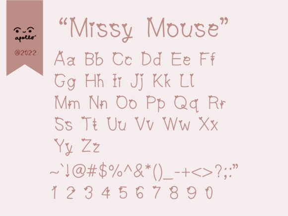Missy Mouse Font Poster 3