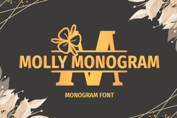 Molly Monogram Font Poster 1