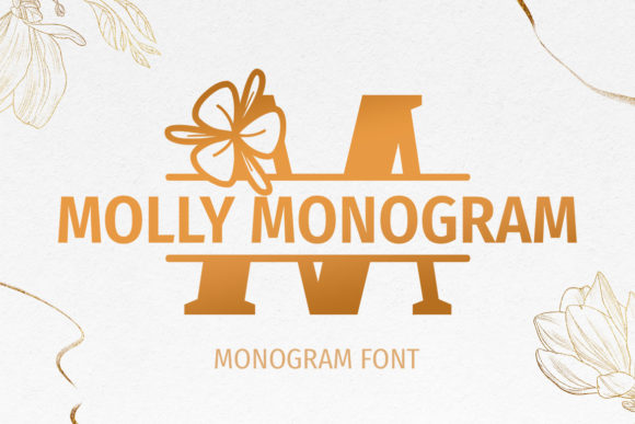 Molly Monogram Font Poster 2