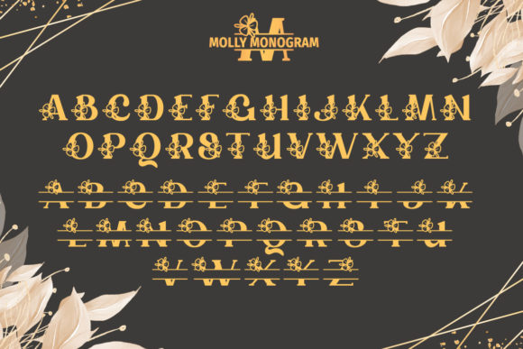 Molly Monogram Font Poster 12