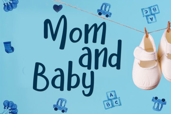 Mom and Baby Font Poster 1