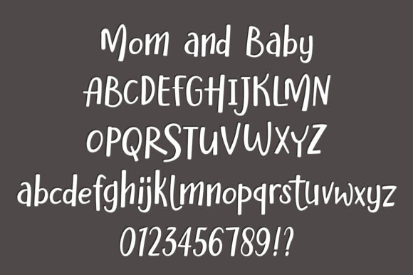 Mom and Baby Font Poster 5