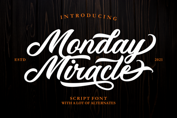 Monday Miracle Font Monday Miracle Font Poster 1