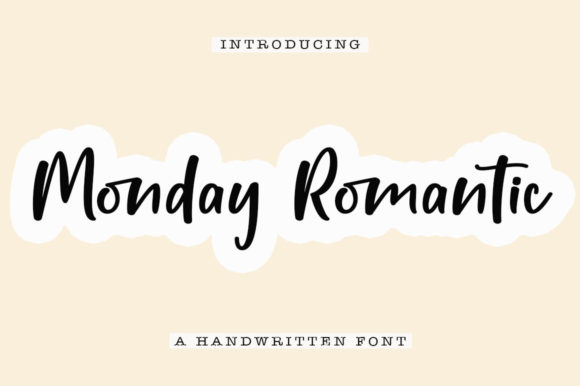 Monday Romantic Font Poster 1