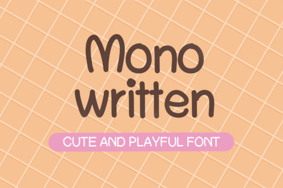 Mono Written Font Poster 1