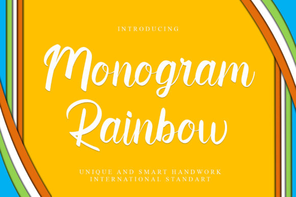 Monogram Rainbow Font Poster 1