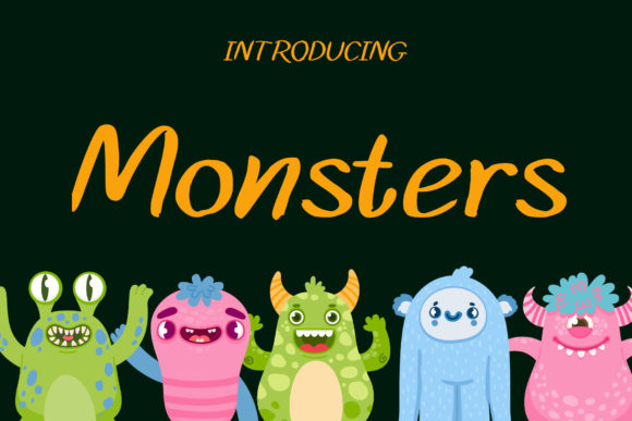 Monsters Font Poster 1