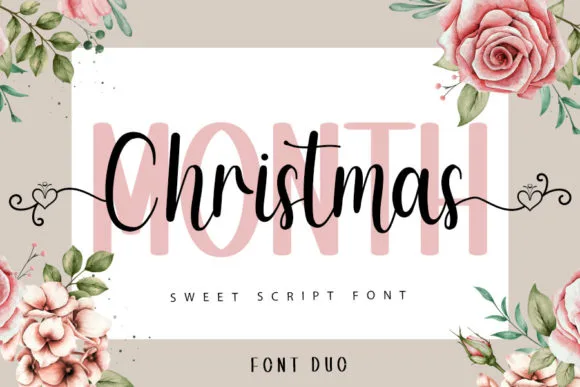 Month Christmas Font Month Christmas Font Poster 1