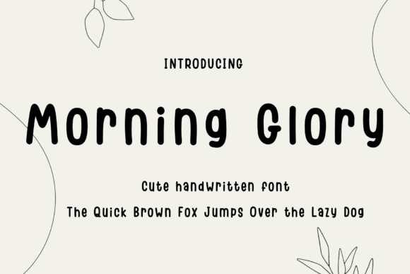 Morning Glory Font Poster 1