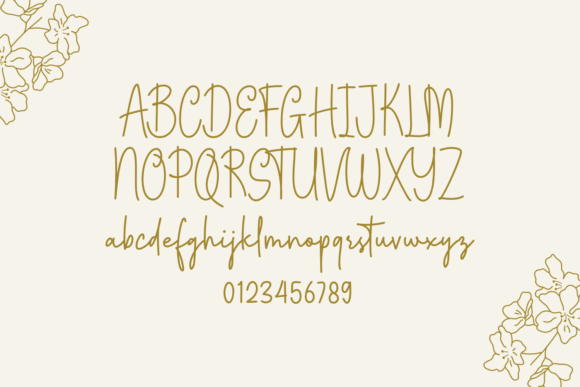 Mostly Floral Font Poster 8