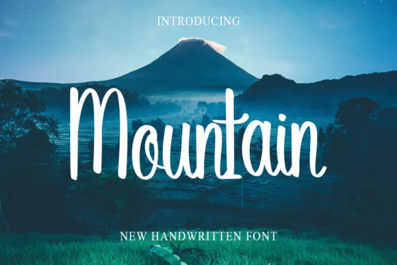 Mountain Font Mountain Font Poster 1
