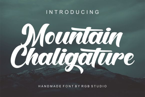 Mountain Chaligature Font Poster 1