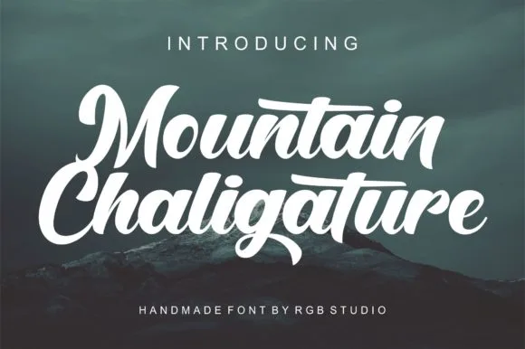 Mountain Chaligature Font Mountain Chaligature Font Poster 1