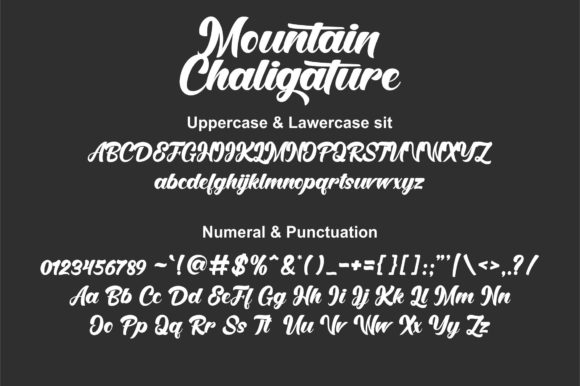 Mountain Chaligature Font Poster 9